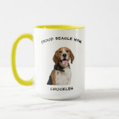 Proud Beagle mam Persoonlijke foto van Pet Dog Mok (Links)