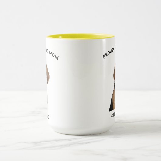 Proud Beagle mam Persoonlijke foto van Pet Dog Mok (Midden)