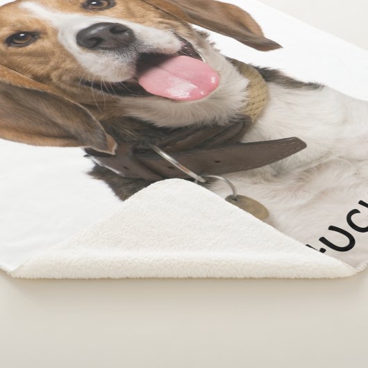 Proud Beagle mam Persoonlijke foto van Pet Dog Sherpa Deken (3/4)