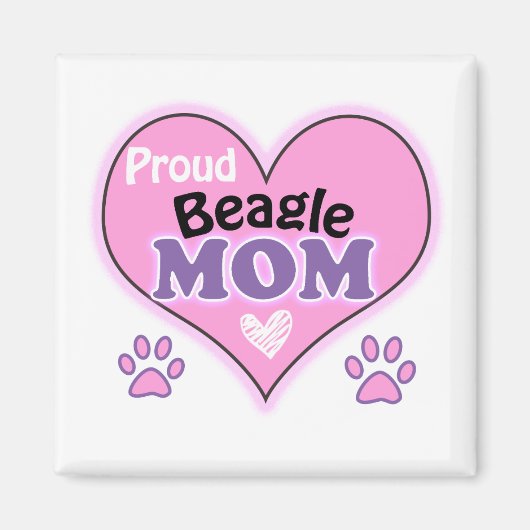 Proud Beagle mama Magneet (Voorkant)