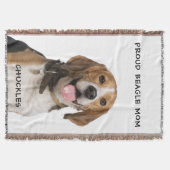 Proud Beagle Moeder Pet Foto Aangepast Deken (Voorkant)