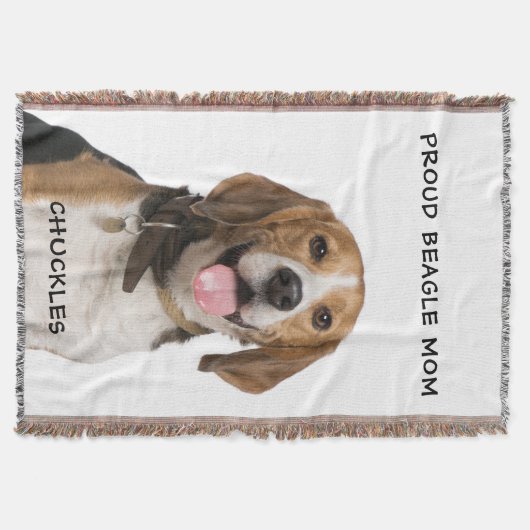 Proud Beagle Moeder Pet Foto Aangepast Deken (Voorkant)