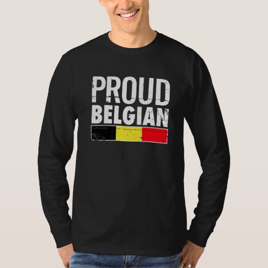 Proud Belgische vlag T-shirt (Voorkant)