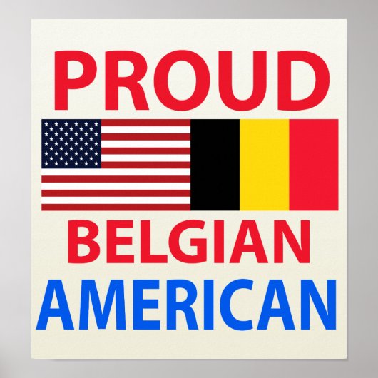 Proud Belgium American Poster (Voorkant)