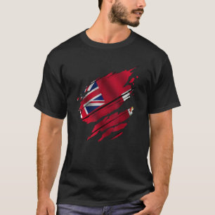 Proud Bermudan Root Torn Ripped Bermuda Flag T-shirt