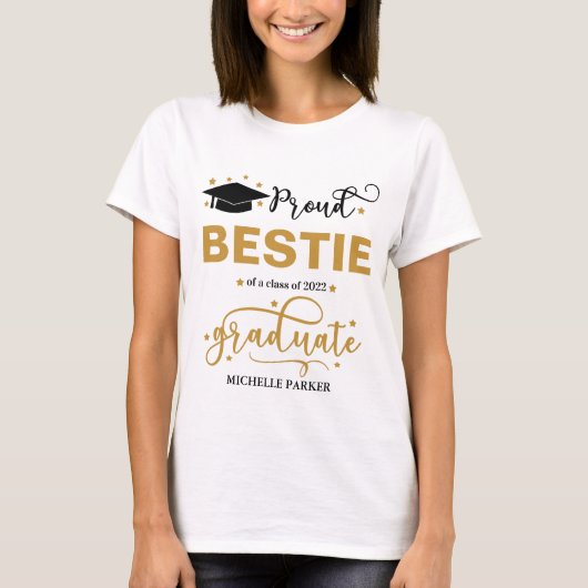 Proud Bestie van de Shirten van het Afstuderen van T-shirt (Voorkant)