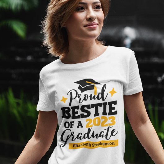 Proud Bestie van een 2023 afstuderen beste vriend T-shirt