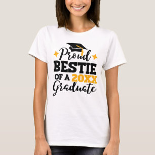 Proud Bestie van een in 2022 afstuderen zwarte gou T-shirt