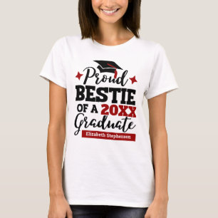 Proud Bestie van een in 2022 afstuderen zwarte rod T-shirt