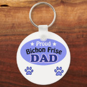 Proud Bichon Frise Dad Sleutelhanger (Voorkant)