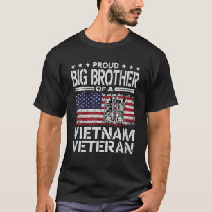Proud Big Brother Vietnam Veteran USA Vlagvaders T-shirt