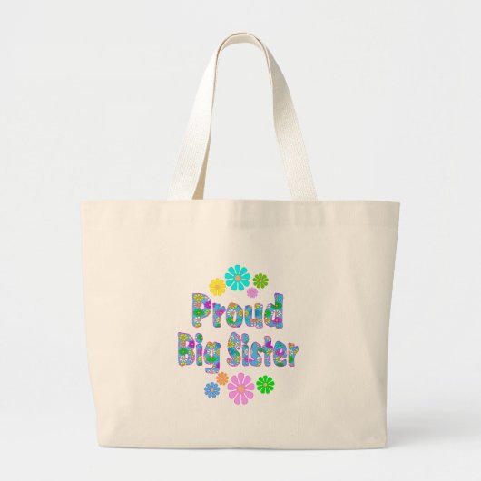Proud Big Sister Grote Tote Bag (Voorkant)