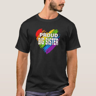 Proud Big Sister Lgbt Rainbow Gay Pride Women's D T-shirt