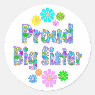Proud Big Sister Ronde Sticker