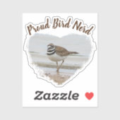 Proud Bird Nerd Coastal Sandpiper Hobby Birder Sticker (Vel)