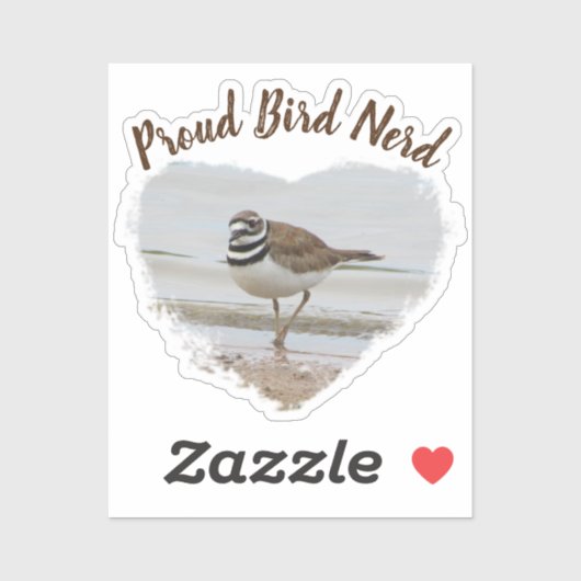 Proud Bird Nerd Coastal Sandpiper Hobby Birder Sticker (Vel)