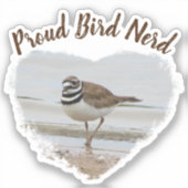 Proud Bird Nerd Coastal Sandpiper Hobby Birder Sticker (Voorkant)