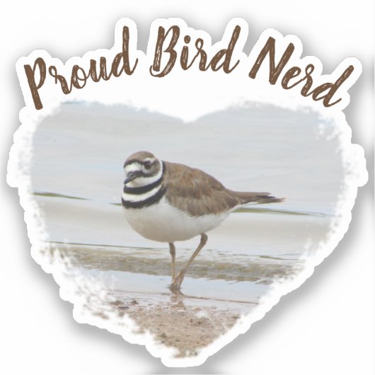 Proud Bird Nerd Coastal Sandpiper Hobby Birder Sticker (Voorkant)