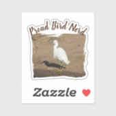 Proud Bird Nerd Elegant White Egret Hobby Birder Sticker (Vel)