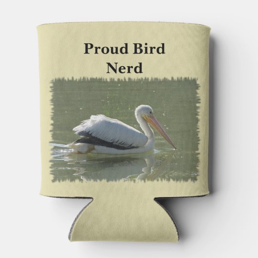 Proud Bird Nerd Pelican Foto Vogelhobbyvogelaar Blikjeskoeler (Achterkant)