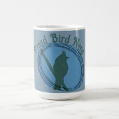 Proud Bird Nerd Silhouette Blauw Grijs Vogelaar Koffiemok (Center)