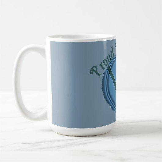 Proud Bird Nerd Silhouette Blauw Grijs Vogelaar Koffiemok (Links)