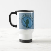 Proud Bird Nerd Silhouette Blauw Grijs Vogelaar Reisbeker (Links)