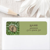 Proud Bird Nerd Silhouette Bruin Groene Vogelaar Etiket (Insitu)