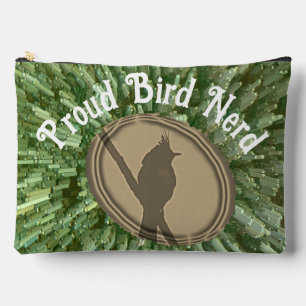 Proud Bird Nerd Silhouette Bruin Groene Vogelaar Etui