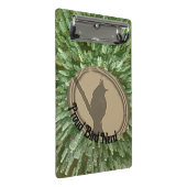 Proud Bird Nerd Silhouette Bruin Groene Vogelaar Mini Klembord (Schuin)