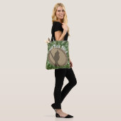 Proud Bird Nerd Silhouette Bruin Groene Vogelaar Tote Bag (Op model)
