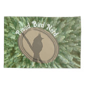 Proud Bird Nerd Silhouette Groen Bruin Vogelaar Kussensloop (Achterkant)