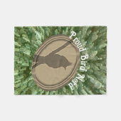 Proud Bird Nerd Silhouette Groen Bruin Vogels Fleece Deken (Voorkant (Horizontaal))