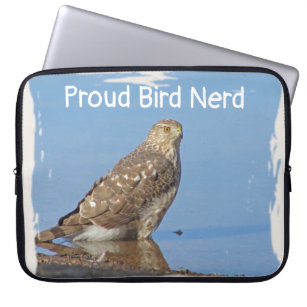 Proud Bird Nerd Wild Birding Hobby Young Hawk Laptop Sleeve
