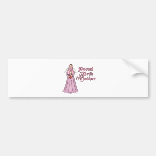 Proud Birth Moeder Angel Design Bumpersticker (Voorkant)