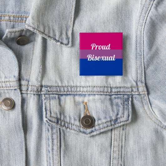Proud Bisexual | Bisexual Pride Vierkante Button 5,1 Cm (In situ)