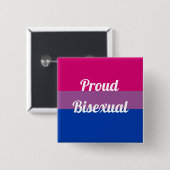 Proud Bisexual | Bisexual Pride Vierkante Button 5,1 Cm (Voorkant /achterkant)