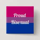 Proud Bisexual | Bisexual Pride Vierkante Button 5,1 Cm (Voorkant)