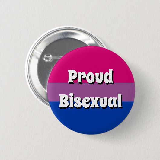 Proud Bisexual Flag Button (Voorkant /achterkant)