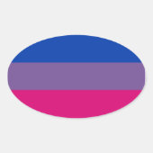 Proud Bisexual Ovale Sticker (Voorkant)