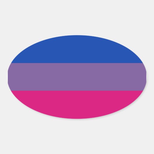 Proud Bisexual Ovale Sticker (Voorkant)