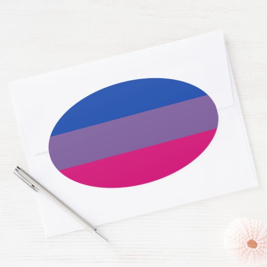 Proud Bisexual Ovale Sticker (Envelop)