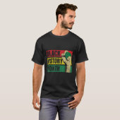 Proud Black African American Melanin Pride Black H T-shirt (Voorkant volledig)