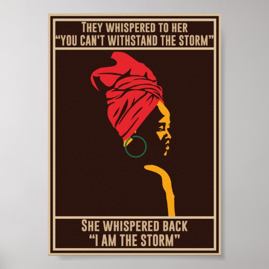 Proud Black African American Women, ik ben het Sto Poster (Voorkant)