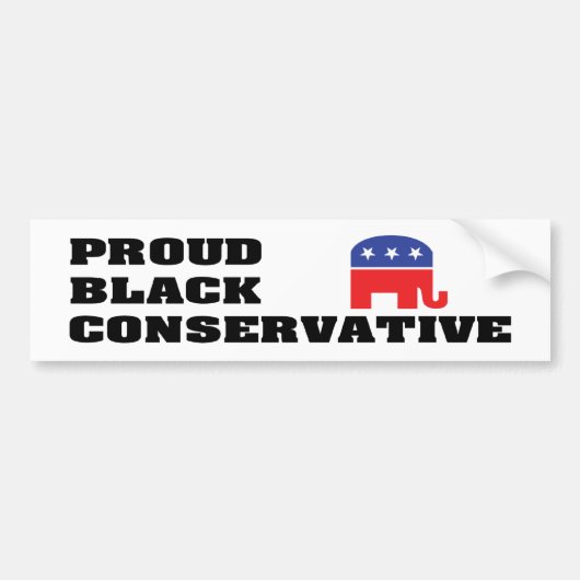 Proud Black Conservative Bumpersticker (Voorkant)