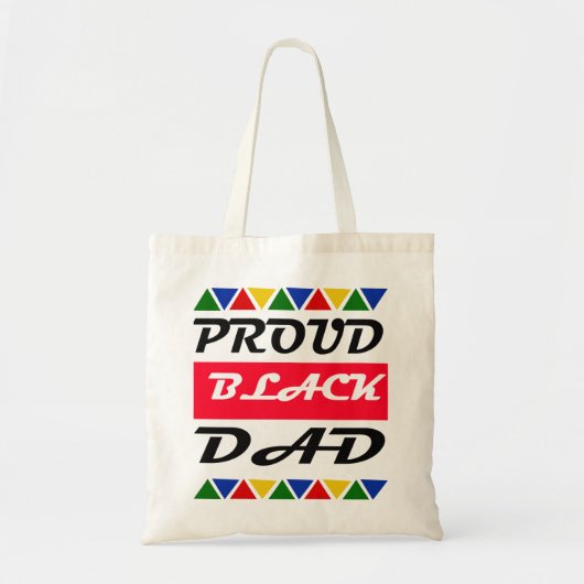 Proud Black Dad Juneteenth Tote Bag (Voorkant)