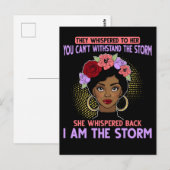 Proud Black Girl African American Heritage Briefkaart (Voorkant / Achterkant)