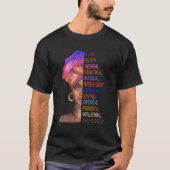 Proud Black Magic Afro Black Woman African Queen P T-shirt (Voorkant)