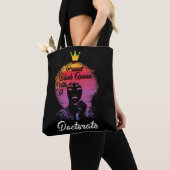 Proud Black Queen African Doctorate PhD Afstuderen Tote Bag (Dichtbij)