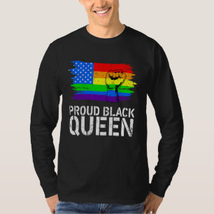 Proud Black Queen Ma Moederdag Lgbt Pride Rainb T-shirt